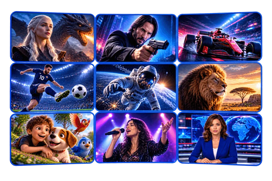 Chaînes TV en direct sur appareils compatibles avec Veliova IPTV